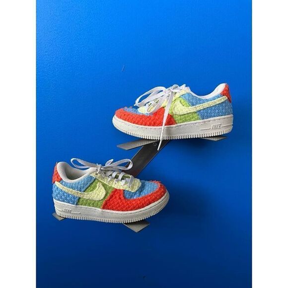 NIKE AIR FORCE 1 LV8 NN PS NEXT NATURE BLUE CITRON TINT SZ 12c DV2193-400 - Picture 1 of 6
